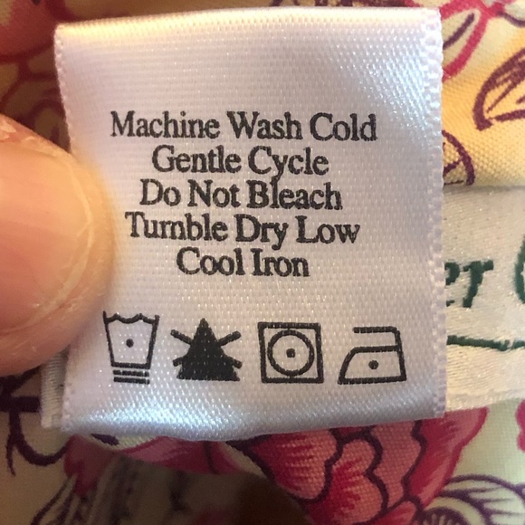 Coldwater Creek Yellow Floral Button Down Blouse size Large - Picture 6 of 8